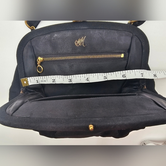 Vintage MM Morris Moskowitz Black Clutch - Picture 8 of 9